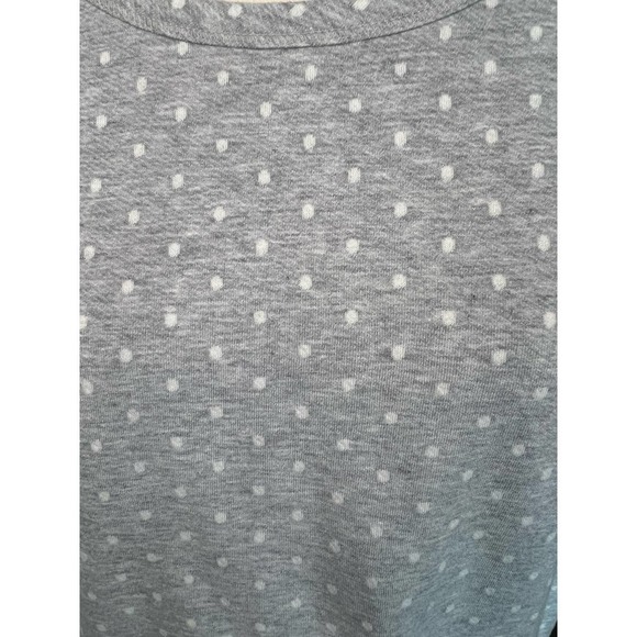 3/$27 Gap Crewneck Sweatshirt in Gray, White Polka Dots, Medium - Picture 6 of 11